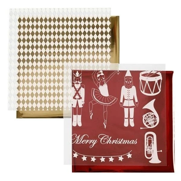 Dekorationsfolie og design limark, 15x15 cm, 4 ark